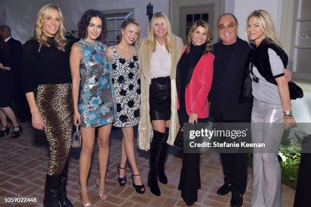 Jamie Tisch, Camilla Belle, Halston Sage, Irena Medavoy, Lori Loughlin, Michael Kors and Crystal Lourd attend Michael Kors Dinner to celebrate Kate...