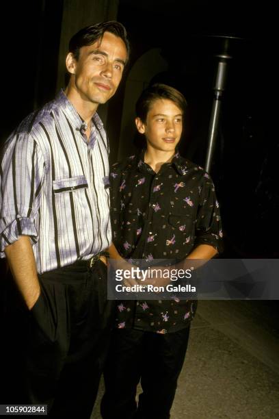 Jackson Browne and Son Ethan Browne during "Roxanne" Los Angeles Premiere at Plitt Theater in Los Angeles, California, United States.