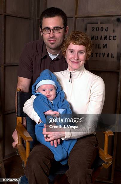 Jared Hess, director, Jerusha Hess, screen writer and baby Elliot Hess