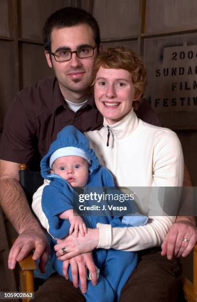 Jared Hess, director, Jerusha Hess, screen writer and baby Elliot Hess