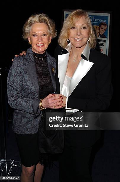Tippi Hedrin and Kim Novak during Kim Novak Appears at "Vertigo" Screening at The Egyptian Theatre in Hollywood, CA, United States.