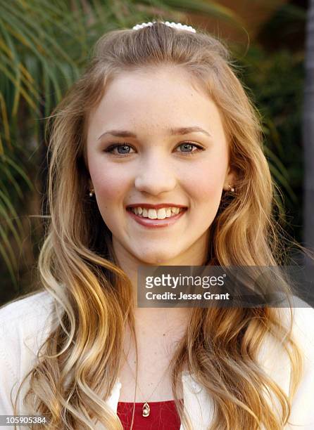 Emily Osment during Stars of Disney Channel's "Hannah Montana" Meet the Press at Ritz Carlton Huntington Hotel in Pasadena, California, United States.