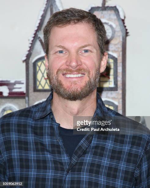 Former Race Car Driver Dale Earnhardt Jr visits Hallmark's "Home & Family" at Universal Studios Hollywood on November 7, 2018 in Universal City,...
