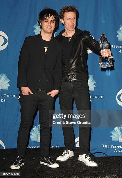 Billie Joe Armstrong and Mike Dirnt of Green Day, winner of Favorite Group