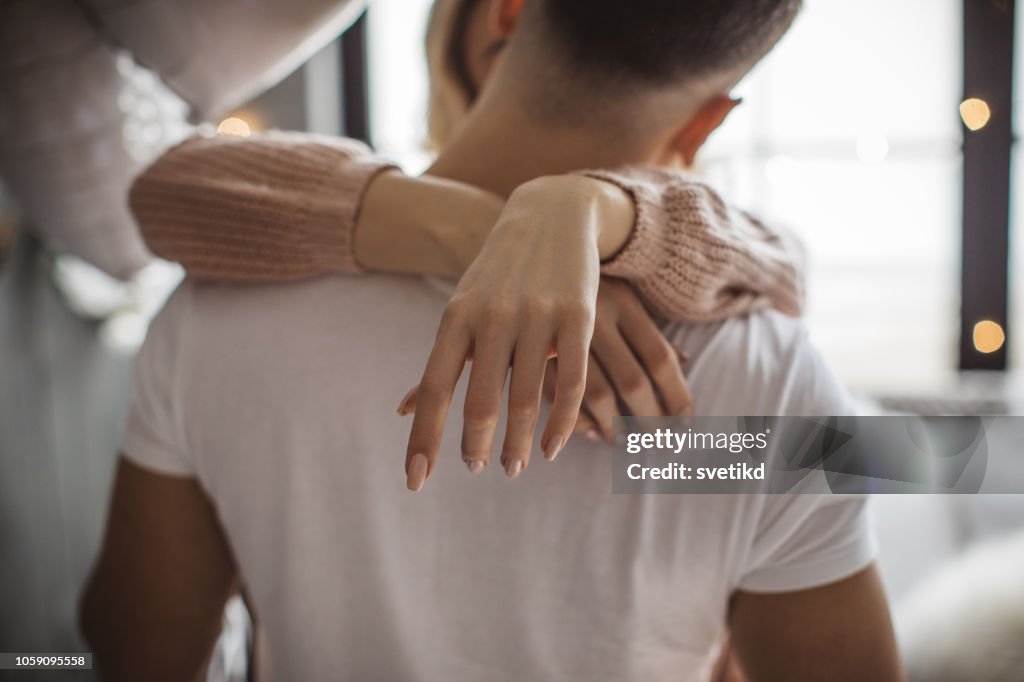 Romantic couple on Valentine day