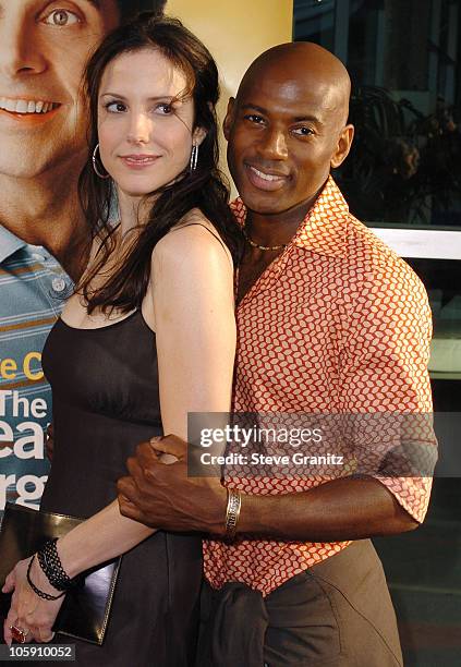 Mary-Louise Parker and Romany Malco during "The 40-Year-Old Virgin" Los Angeles Premiere - Arrivals at ArcLight Theatre in Hollywood, California,...