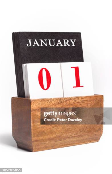 new years day calendar - new year's day stock pictures, royalty-free photos & images