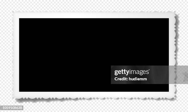 vector blank old picture frame textured isolated - at the edge of stock illustrations