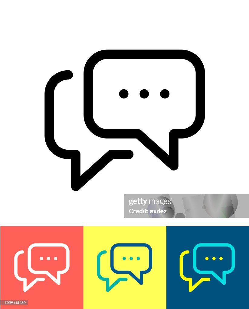 Pictogram voor spraak-zeepbel
