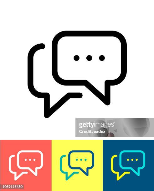 speech bubble icon - instant messaging stock illustrations