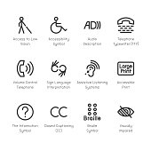 Disabled Accessibility Icons - Line Series