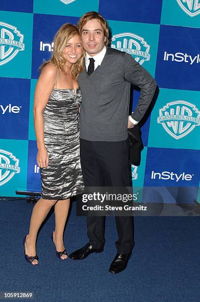 Nancy Juvonen and Jimmy Fallon during InStyle & Warner Bros. 2006 Golden Globes After Party - Arrivals at Beverly Hilton in Beverly Hills,...