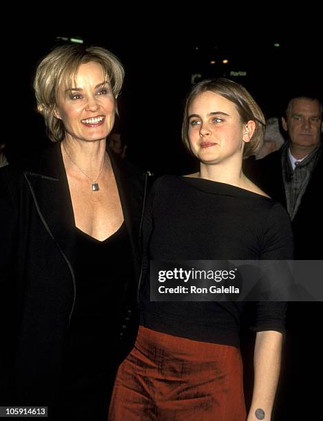 Jessica Lange and daughter Alexandra Baryshnikov during "Titus" New York City Screening - December 16, 1999 at Union Square Theater in New York City,...