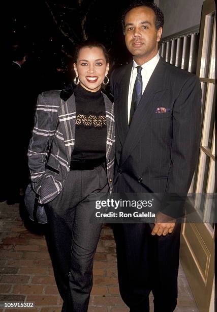 Vanessa L. Williams and Ramon Hervey during 1989 United Negro College Fund Awards in Los Angeles, California, United States.