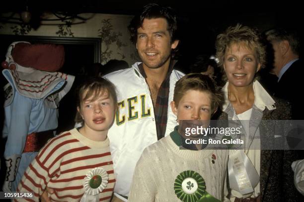 Pierce Brosnan, Wife Cassandra Harris, Son Christopher Harris, and Daughter Charlotte Harris