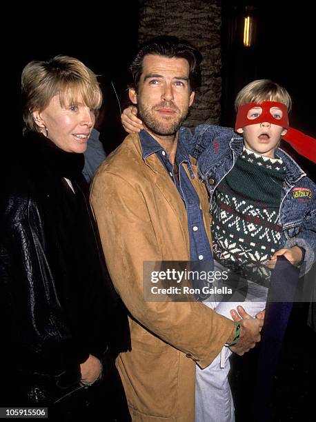 Pierce Brosnan, Wife Cassandra Harris, and Son Sean Brosnan