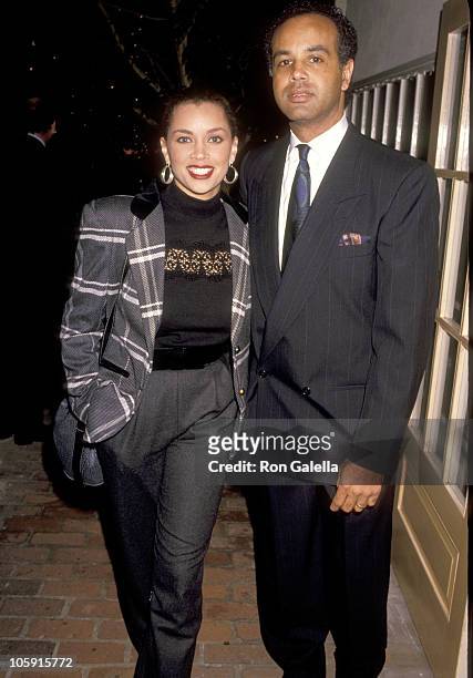 Vanessa L. Williams and Ramon Hervey during 1989 United Negro College Fund Awards in Los Angeles, California, United States.