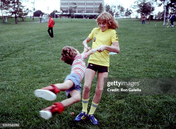 Leif Garrett and guest during 1st Annual Rock N' Roll Sports Classics - March 12, 1978 at University of California in Irvine, California, United...