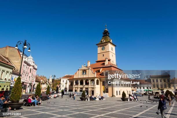 council square, brasov, romania - brasov council square stock pictures, royalty-free photos & images