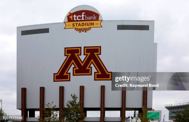 Bank Stadium, home of the Minnesota Golden Gophers football team and Minnesota United FC soccer team in Minneapolis, Minnesota on October 13, 2018.