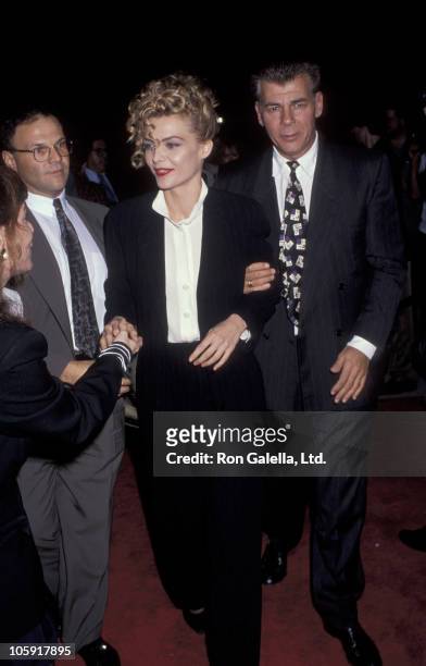Michelle Pfeiffer and Ed Limato during "Frankie and Johnny" Los Angeles Premiere at Academy Theater in Beverly Hills, California, United States.