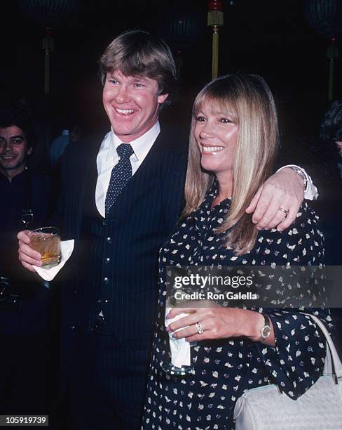 Larry Wilcox and Hannie Strasser during Erik Estrada's Surprise Birthday Party - March 7, 1981 at Madame Wu's Restaurant in Beverly Hills,...