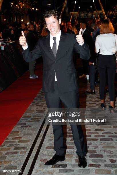 Actor Callum Turner attends the "Fantastic Beasts: The Crimes of Grindelwald" World Premiere at UGC Cine Cite Bercy on November 8, 2018 in Paris,...