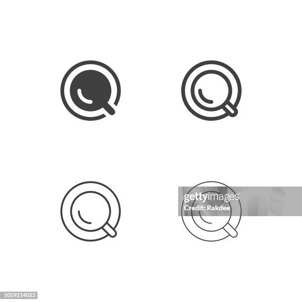 ilustraciones, imágenes clip art, dibujos animados e iconos de stock de parte superior de los iconos de la taza de café - serie multi - capuccino