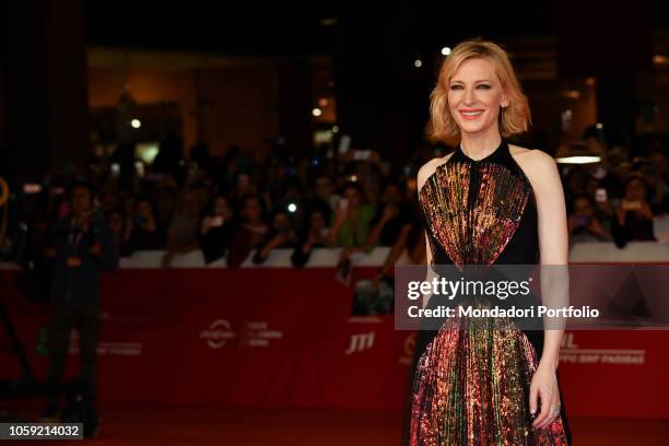 Rome Film Fest 2018, thirteenth edition. Cate Blanchett during the The House With a Clock in Its Walls film premiere at the Auditorium Parco della...