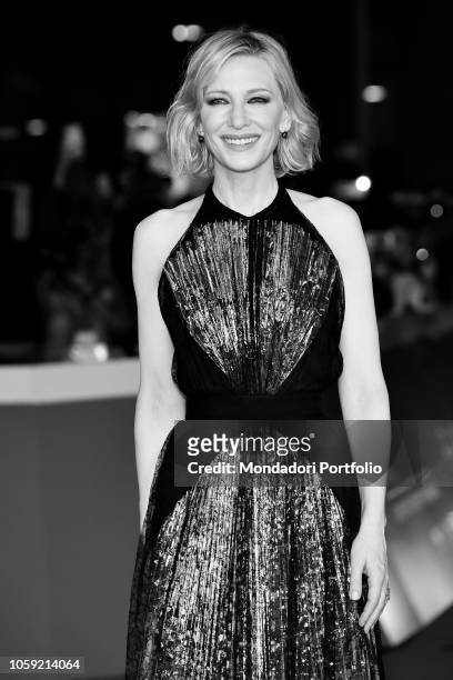 Rome Film Fest 2018, thirteenth edition. Cate Blanchett during the The House With a Clock in Its Walls film premiere at the Auditorium Parco della...