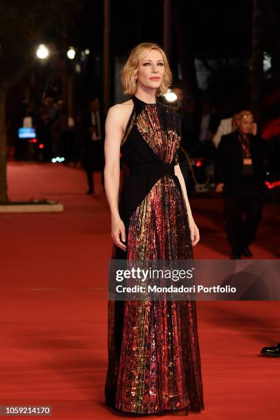 Rome Film Fest 2018, thirteenth edition. Cate Blanchett during the The House With a Clock in Its Walls film premiere at the Auditorium Parco della...