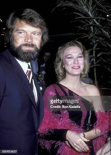 Glen Campbell and Tanya Tucker during Johnny Mathis 25th Anniversary Party, 1981 at Beverly Hilton Hotel in New York, New York, United States.