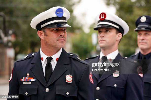 What Will Define You" Episode 707 -- Pictured: Taylor Kinney as Kelly Severide, Jesse Spencer as Matthew Casey --