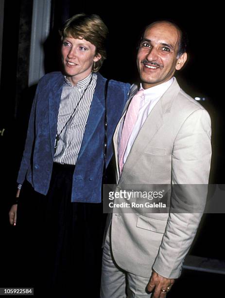 Ben Kingsley and wife Alison Sutcliffe during Party for the Opening Night of "Edmund Kean" at Players Club in New York City, New York, United States.