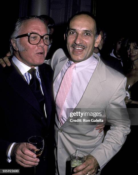 Sir Richard Attenborough and Ben Kingsley during Party for the Opening Night of "Edmund Kean" at Players Club in New York City, New York, United...