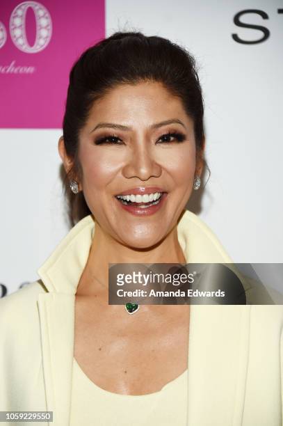 Julie Chen arrives at the Women's Guild Cedars-Sinai's Diamond Jubilee Luncheon at the Wilshire Four Seasons Hotel on November 8, 2018 in Beverly...