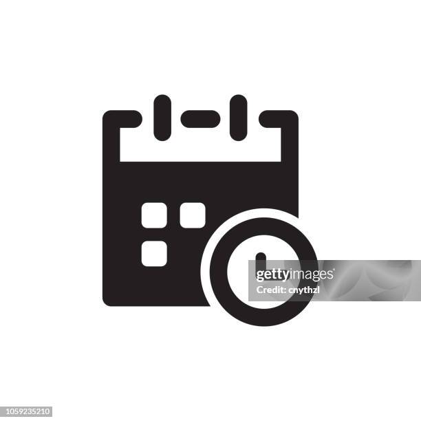 time management icon - circle-countdown-timer stock illustrations