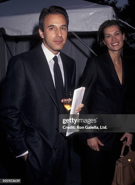 Matt Lauer and Annette Roque during 3rd Great Party to Save the Nature Conservancy Benefit at Central Park in New York City, New York, United States.