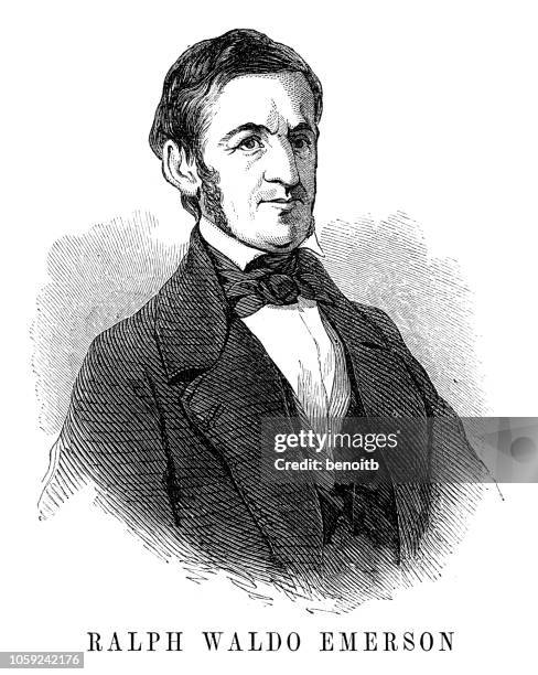 stockillustraties, clipart, cartoons en iconen met ralph waldo emerson - ralph waldo emerson