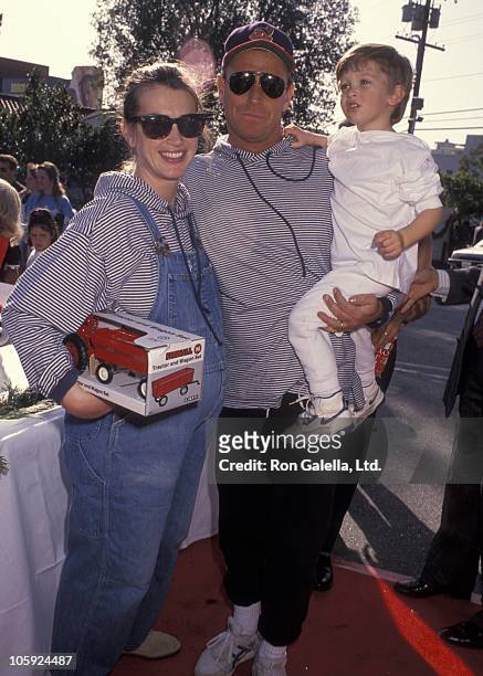 Amanda Pays, Corbin Bernsen and Oliver Bernsen during Toys For Tots Benefit - November 13, 1991 at Los Angeles Children's Museum in Los Angeles,...