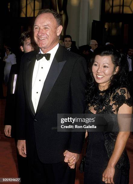 Gene Hackman and Betsy Arakawa during 61st Annual Academy Awards - Arrivals at Shrine Auditorium in Los Angeles, California, United States.