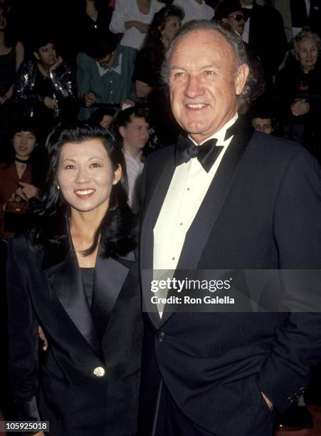 Gene Hackman and Betsy Arakawa during 20th Annual People's Choice Awards at Sony Studios in Culver City, California, United States.