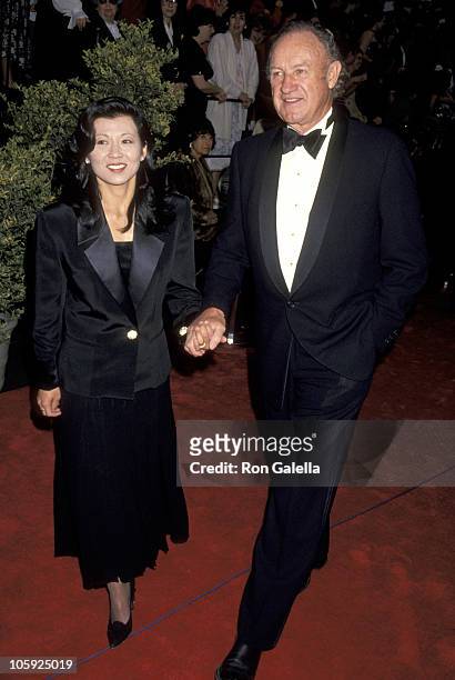 Gene Hackman and Betsy Arakawa during 20th Annual People's Choice Awards at Sony Studios in Culver City, California, United States.