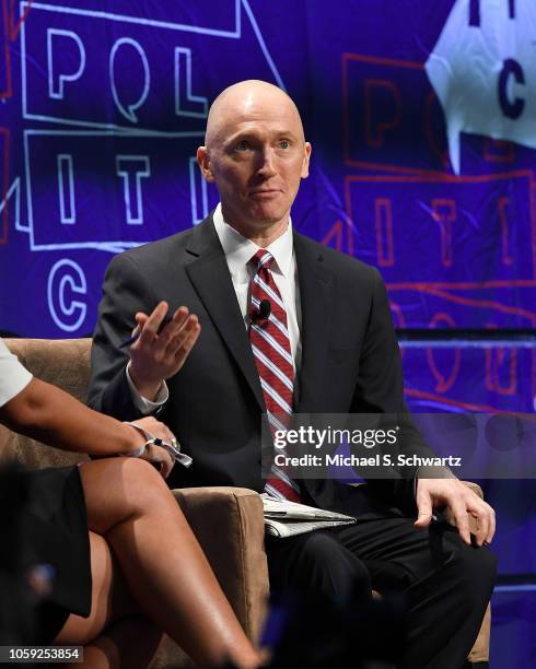 Carter Page speaks during Politicon 2018 at Los Angeles Convention Center on October 20, 2018 in Los Angeles, California.