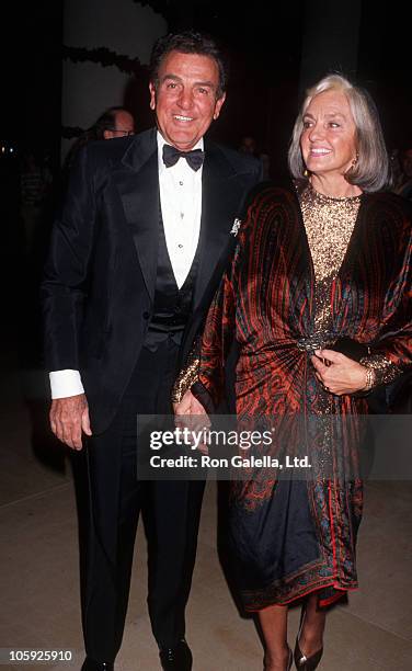 Mike Connors and Marylou Connors during "Society of Singers" - December 3, 1990 at Beverly Hilton Hotel in Beverly Hills, California, United States.