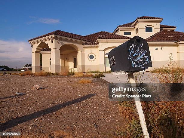 New and abandoned home is seen on October 21, 2010 in Las Vegas, Nevada. Nevada once had among the lowest unemployment rates in the United States at...