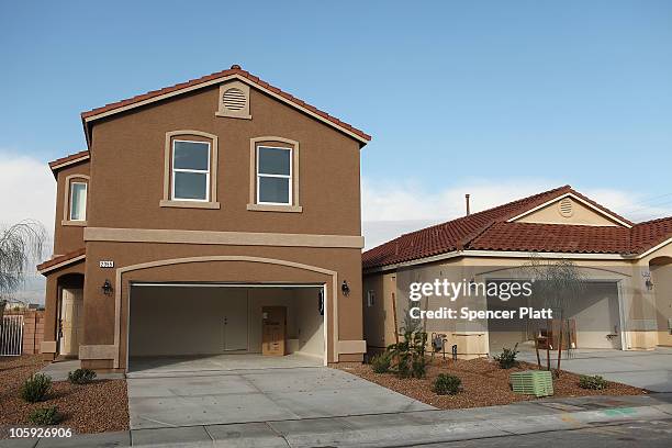 New homes for sale sit empty on October 21, 2010 in Las Vegas, Nevada. Nevada once had among the lowest unemployment rates in the United States at...