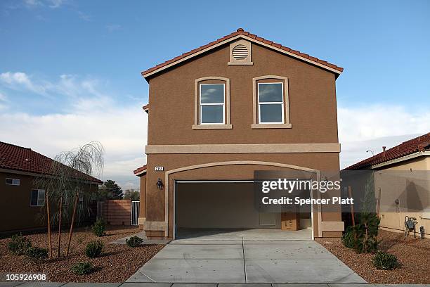 New home for sale sits empty on October 21, 2010 in Las Vegas, Nevada. Nevada once had among the lowest unemployment rates in the United States at...
