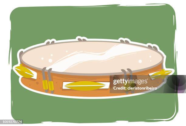 the tambourine (music) - tambourine stock illustrations