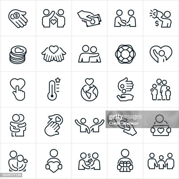 nächstenliebe und symbole geben - red heart outline stock-grafiken, -clipart, -cartoons und -symbole